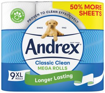 Andrex Classic Clean Mega Rolls pack