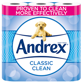 Andrex Classic Clean 45 or 48 Toilet Tissue Supreme or Skin Kind 54 Toilet Roll 