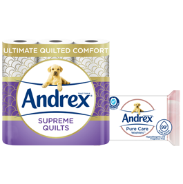 Andrex Supreme Quilts Toilet Tissue 1 pack/ 2 pack/3 pack /5 pack/10pack 