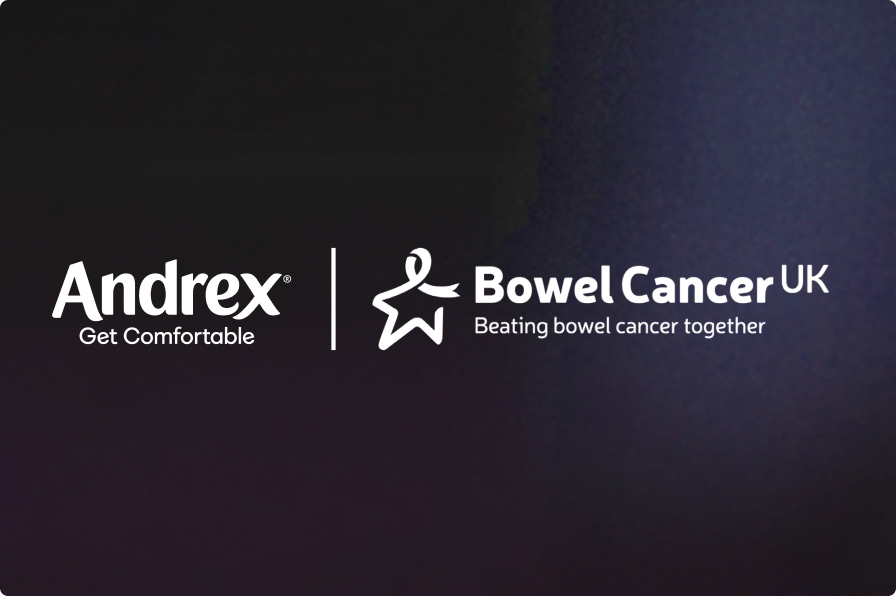 Andrex and Bowel Cancer UK logos