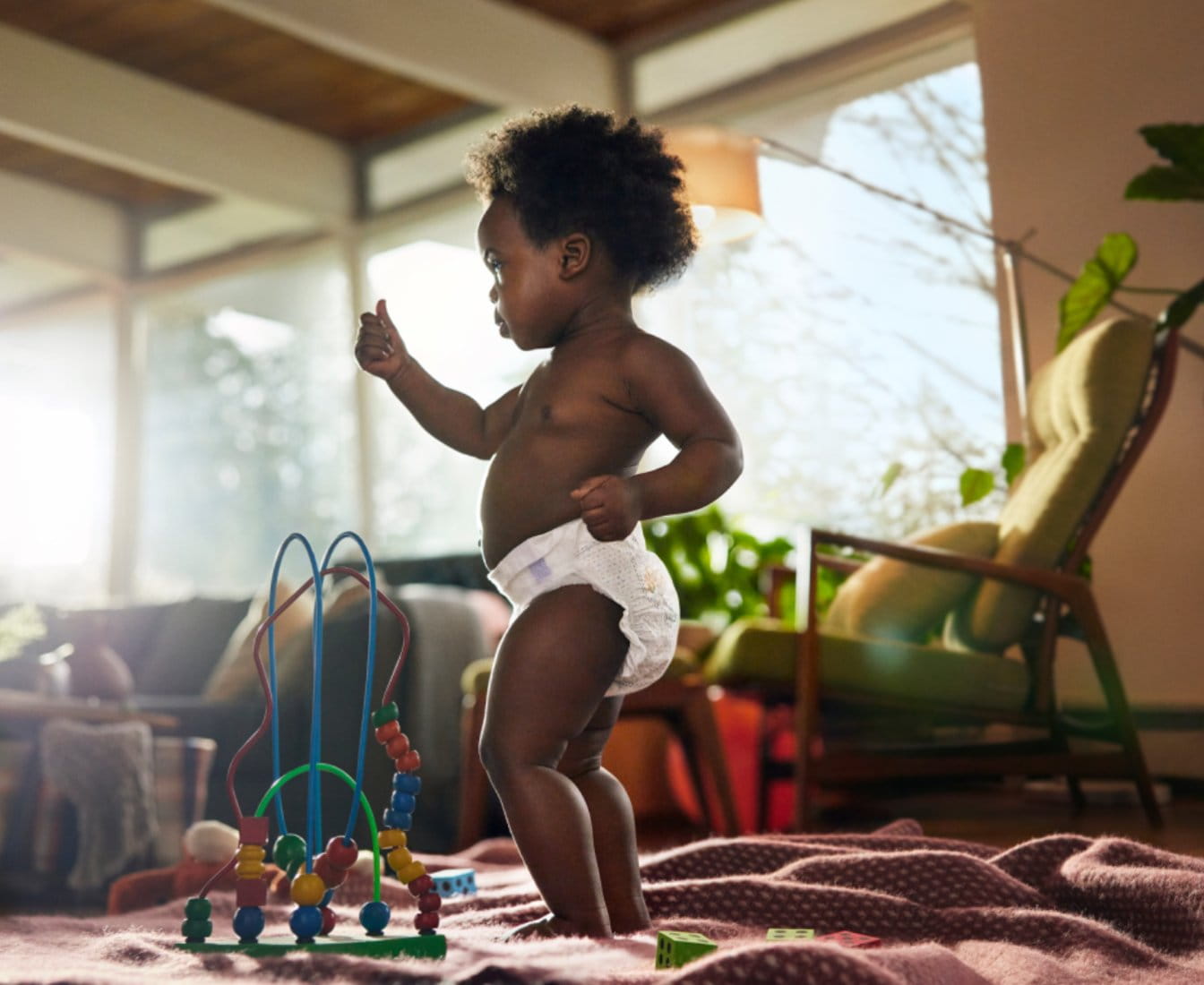 Dancing baby in a nappy