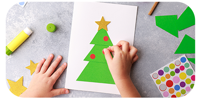 Christmas tree christmas card craft